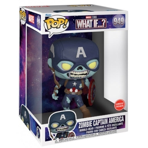 FUNKO POP! WHAT IF - ZOMBIE CAPTAIN AMERICA 10" JUMBO #949 - jeux video game-x