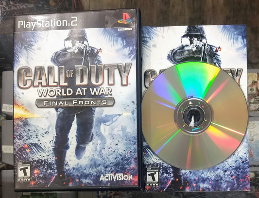 CALL OF DUTY WORLD AT WAR FINAL FRONTS PLAYSTATION 2 PS2 - jeux video game-x