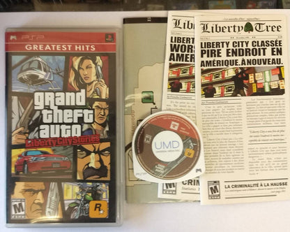 GRAND THEFT AUTO GTA LIBERTY CITY STORIES GREATEST HITS PLAYSTATION PORTABLE PSP - jeux video game-x