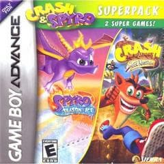CRASH AND SPYRO SUPERPACK: SEASON OF ICE AND HUGE ADVENTURE EN BOITE (GAME BOY ADVANCE GBA) - jeux video game-x