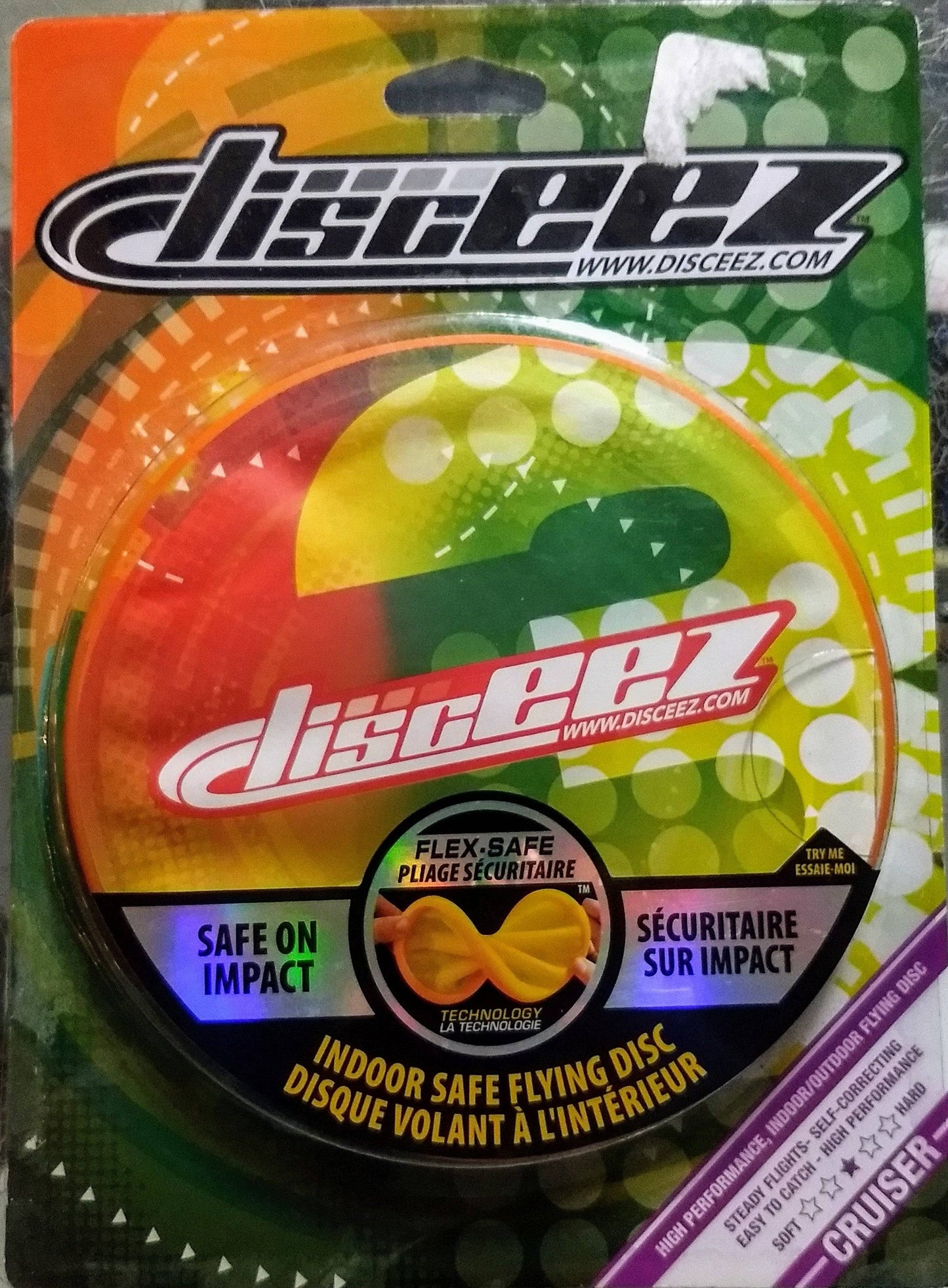 Disceez Indoor Flying Disc Amazing Flight, Safe on Impact Flex-Safe Technology - jeux video game-x