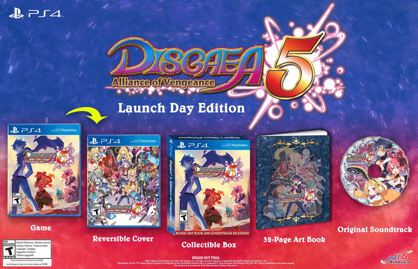 DISGAEA 5: ALLIANCE OF VENGEANCE LAUNCH EDITION (PLAYSTATION 4 PS4) - jeux video game-x