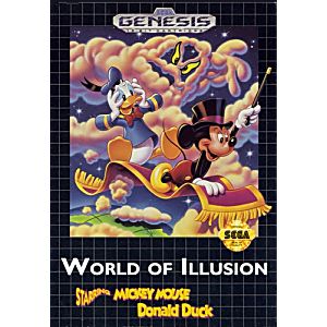 WORLD OF ILLUSION STARRING MICKEY MOUSE AND DONALD DUCK (SEGA GENESIS SG) - jeux video game-x