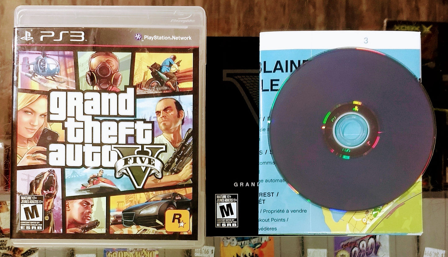 GRAND THEFT AUTO GTA V 5 PLAYSTATION 3 PS3 - jeux video game-x