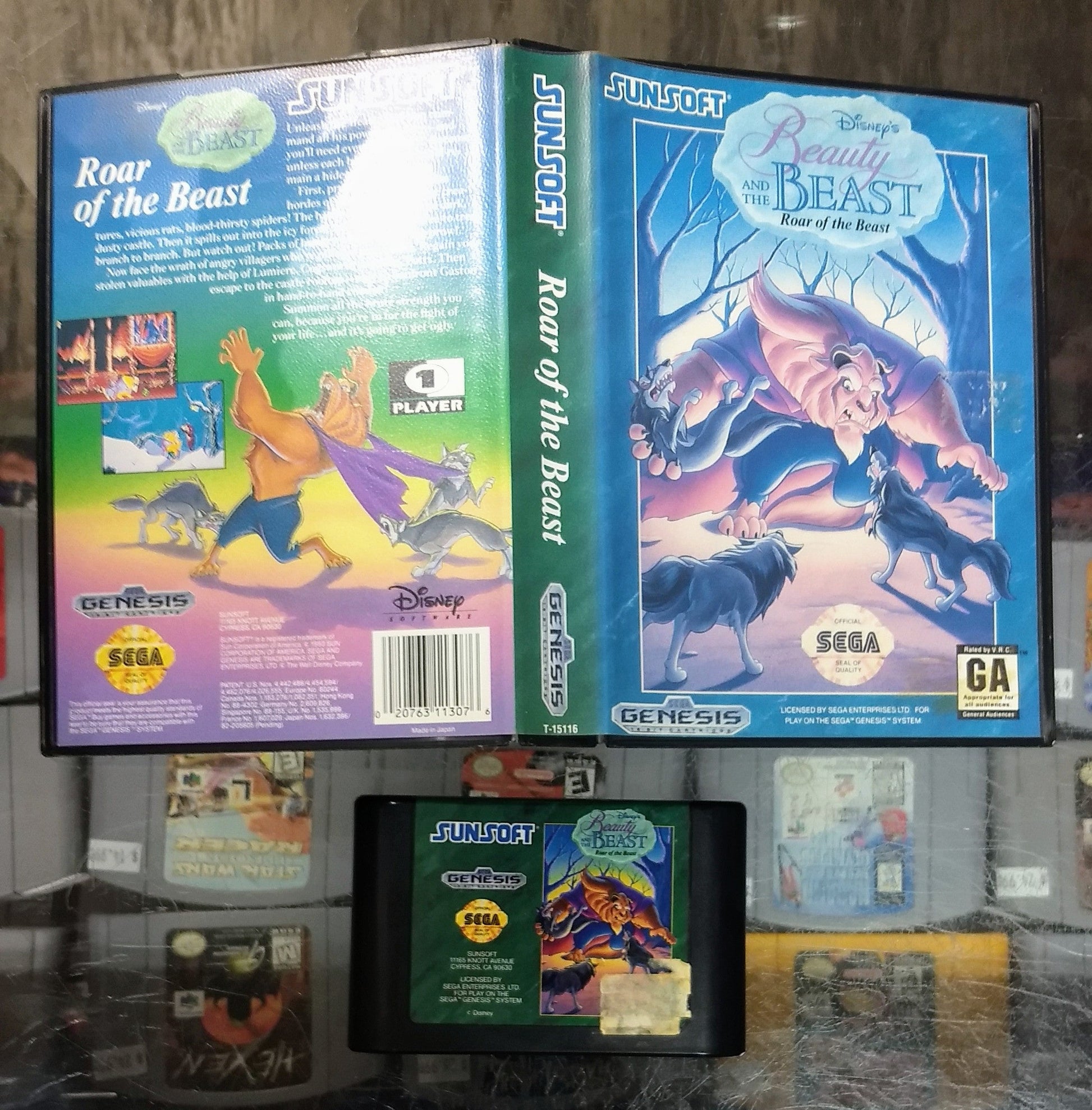 BEAUTY AND THE BEAST: ROAR OF THE BEAST SEGA GENESIS SG - jeux video game-x