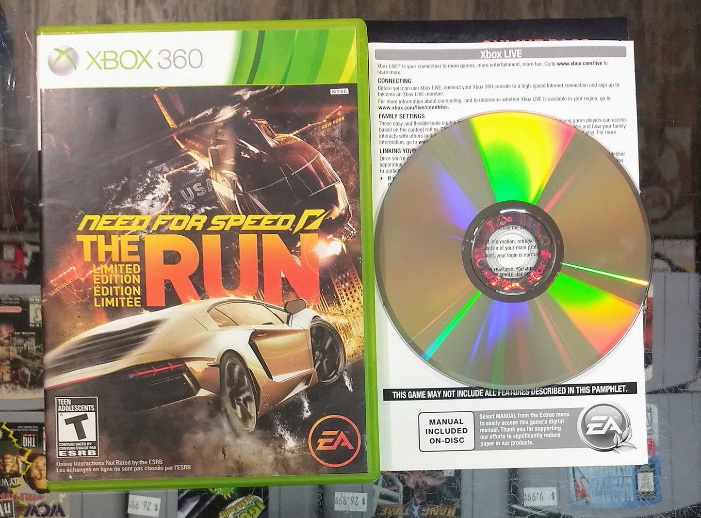 NEED FOR SPEED NFS THE RUN (XBOX 360 X360) - jeux video game-x