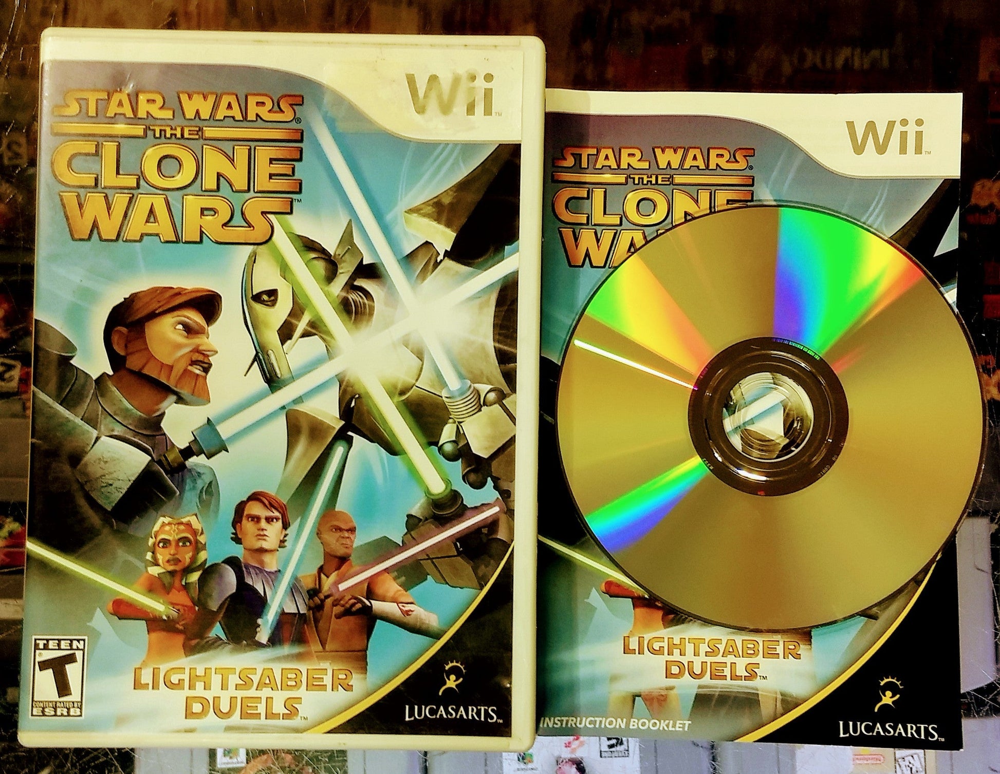 STAR WARS THE CLONE WARS LIGHTSABER DUELS NINTENDO WII - jeux video game-x