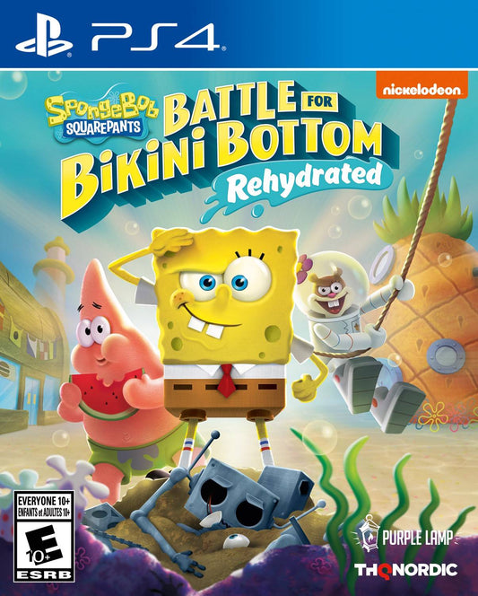 SPONGEBOB SQUAREPANTS BATTLE FOR BIKINI BOTTOM REHYDRATED (PLAYSTATION 4 PS4) - jeux video game-x