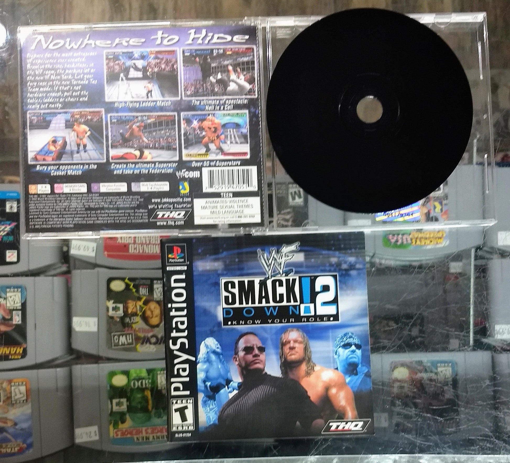 WWF SMACKDOWN 2 KNOW YOUR ROLE (PLAYSTATION PS1) - jeux video game-x