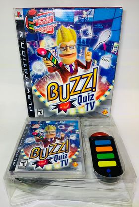 BUZZ! QUIZ TV 4 MANETTES CONTROLLERS BUNDLE PLAYSTATION 3 PS3 - jeux video game-x