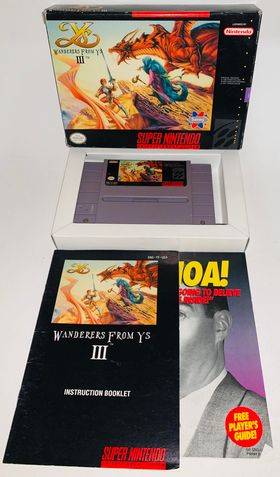 YS III 3 WANDERERS FROM YS EN BOITE SUPER NINTENDO SNES - jeux video game-x