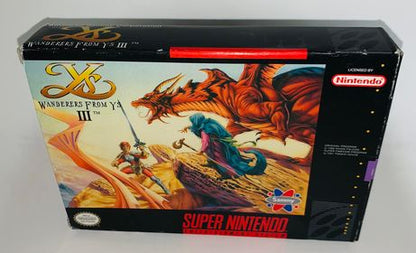 YS III 3 WANDERERS FROM YS EN BOITE SUPER NINTENDO SNES - jeux video game-x