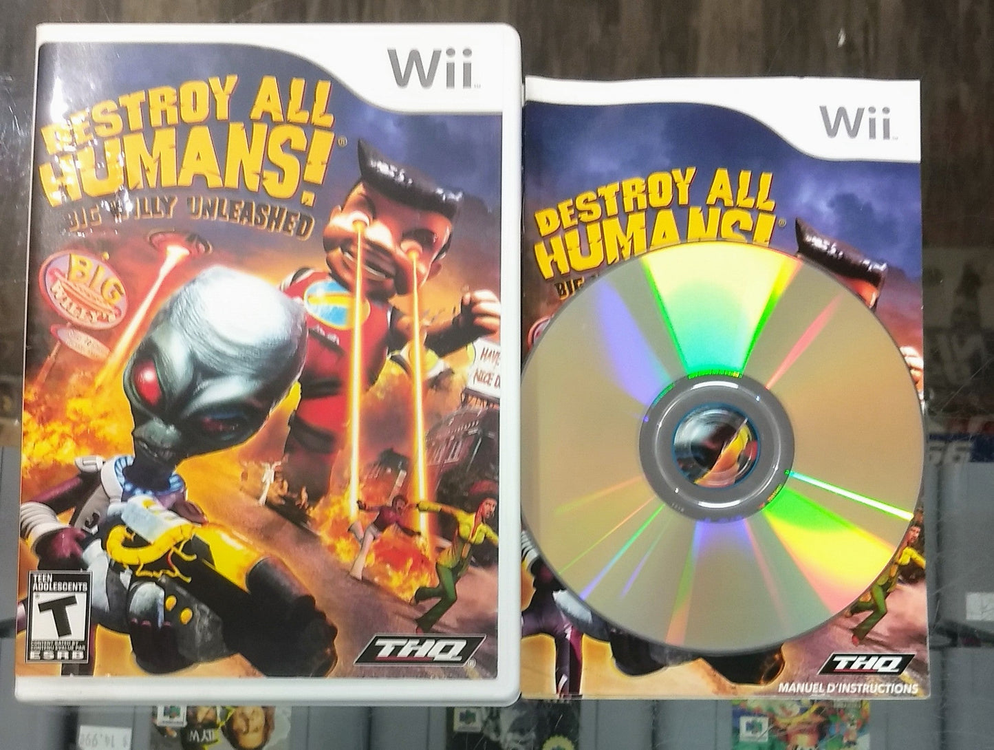 DESTROY ALL HUMANS BIG WILLY UNLEASHED NINTENDO WII - jeux video game-x