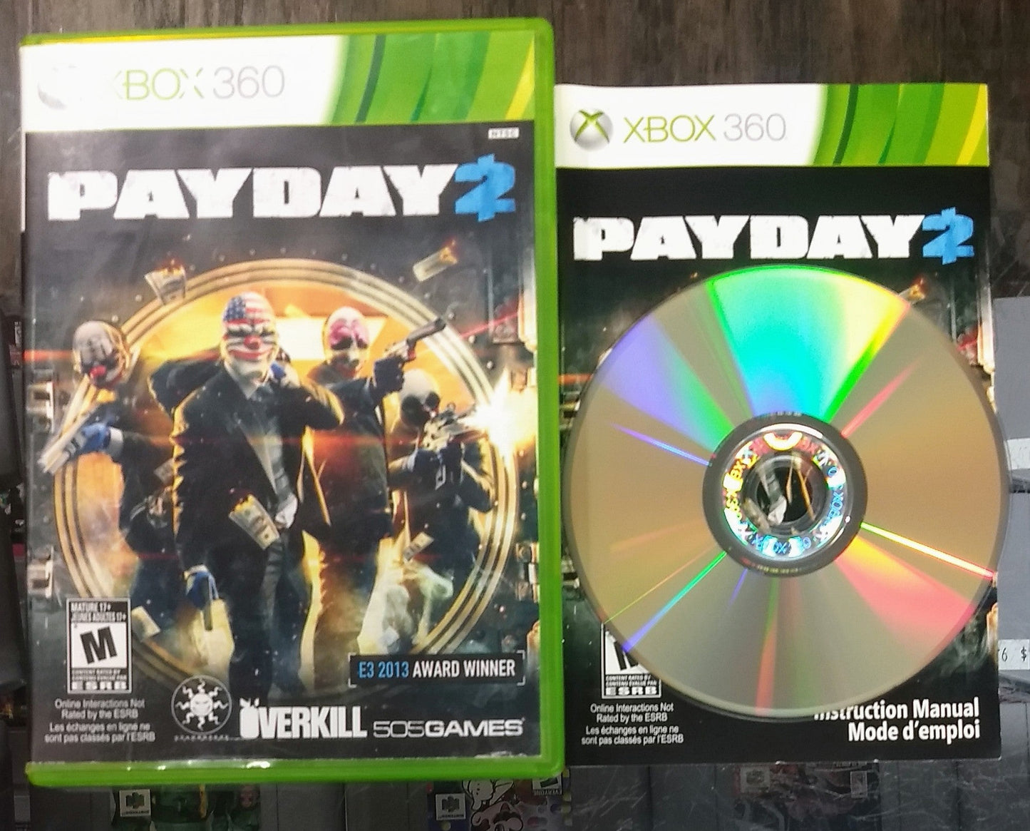 PAYDAY 2 (XBOX 360 X360) - jeux video game-x