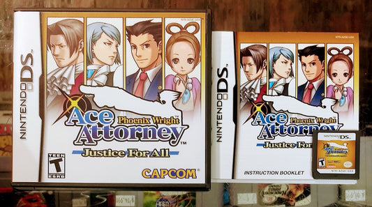 PHOENIX WRIGHT ACE ATTORNEY JUSTICE FOR ALL (NINTENDO DS) - jeux video game-x