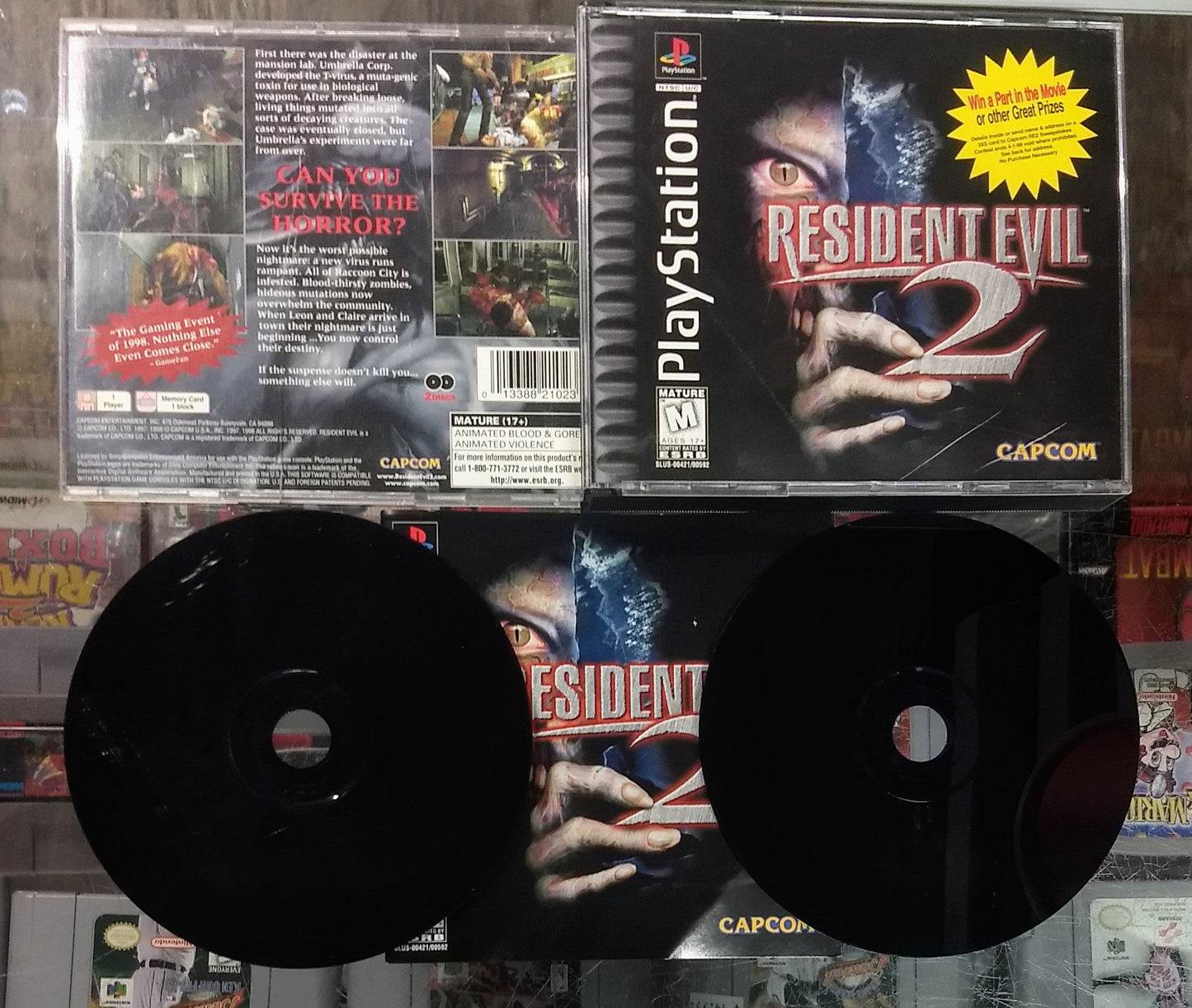 RESIDENT EVIL 2 PLAYSTATION PS1 - jeux video game-x