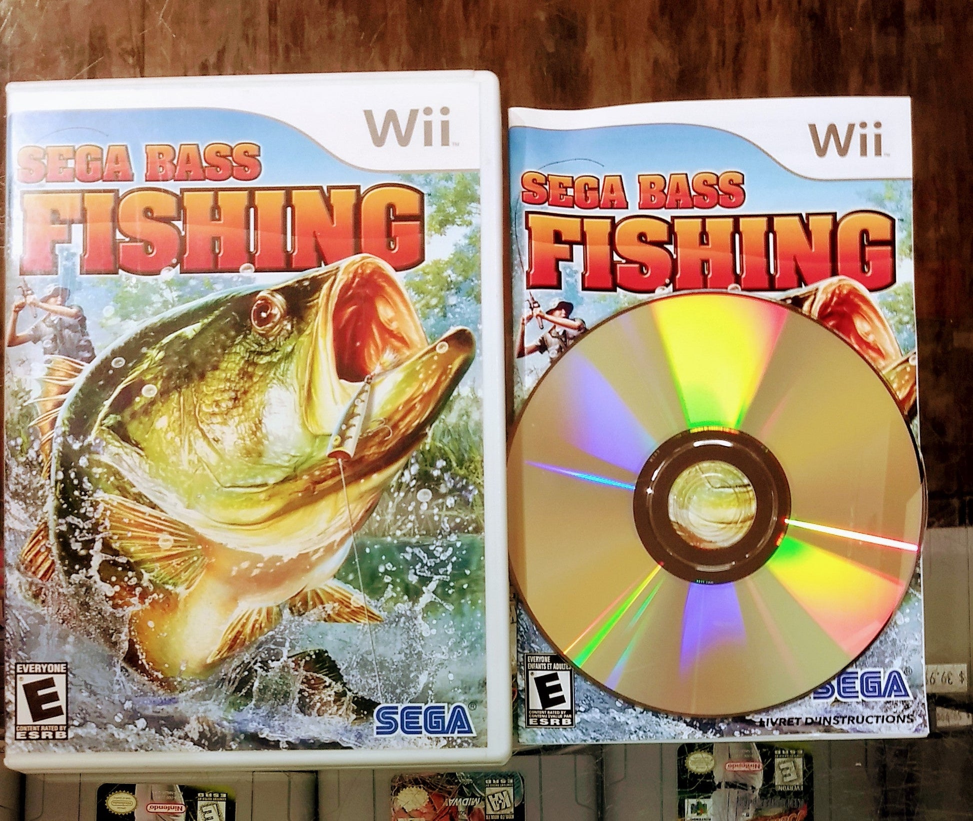 SEGA BASS FISHING (NINTENDO WII) - jeux video game-x