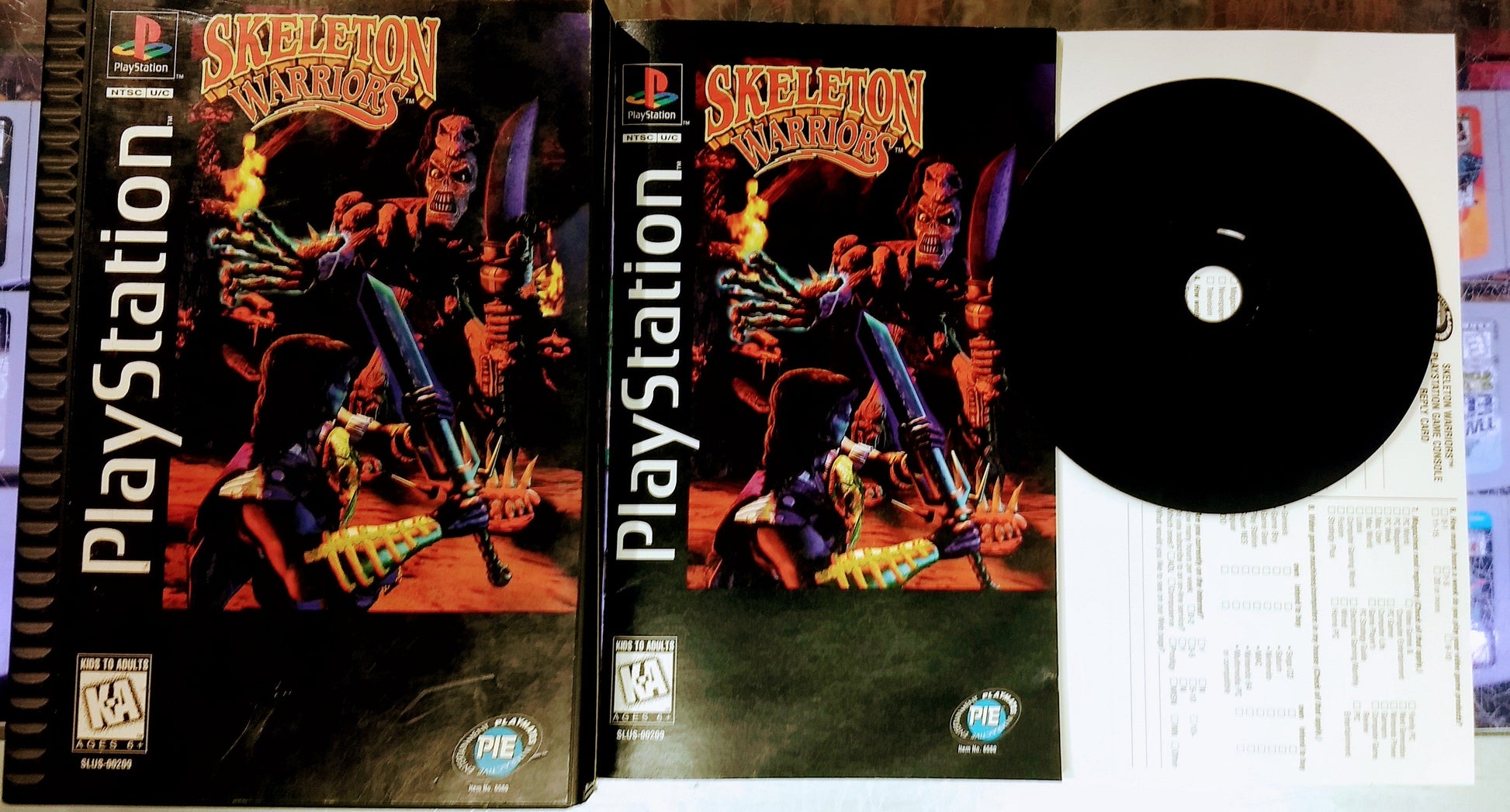 SKELETON WARRIORS LONG BOX (PLAYSTATION PS1) - jeux video game-x