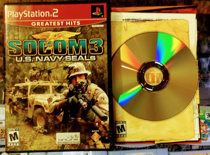 SOCOM 3: US NAVY SEALS GREATEST HITS (PLAYSTATION 2 PS2) - jeux video game-x