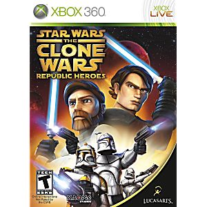 STAR WARS THE CLONE WARS: REPUBLIC HEROES (XBOX 360 X360) - jeux video game-x