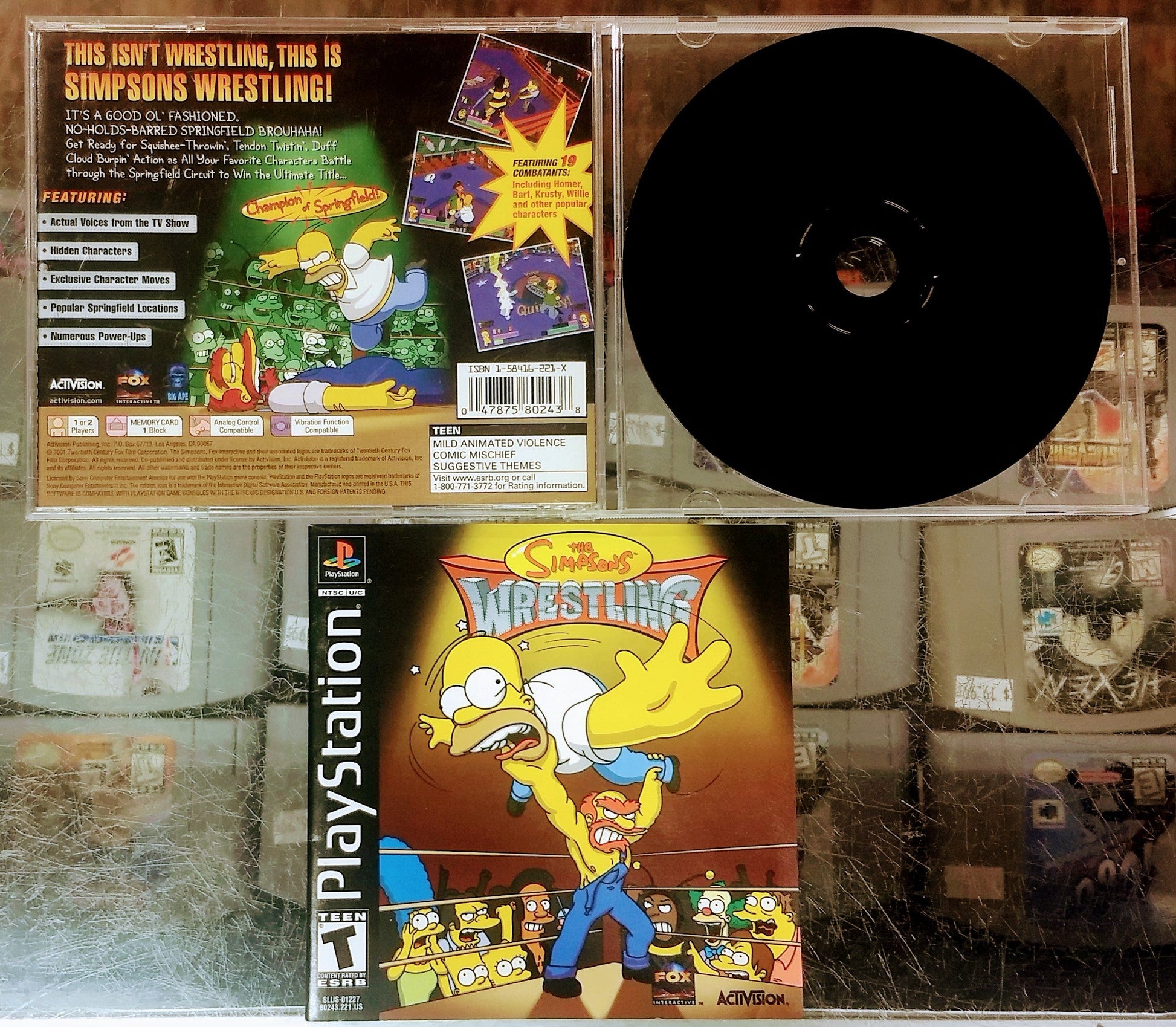 THE SIMPSONS WRESTLING (PLAYSTATION PS1) - jeux video game-x