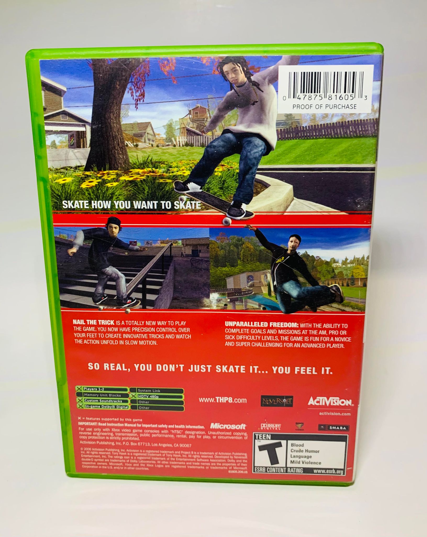 TONY HAWK'S PROJECT 8 XBOX - jeux video game-x