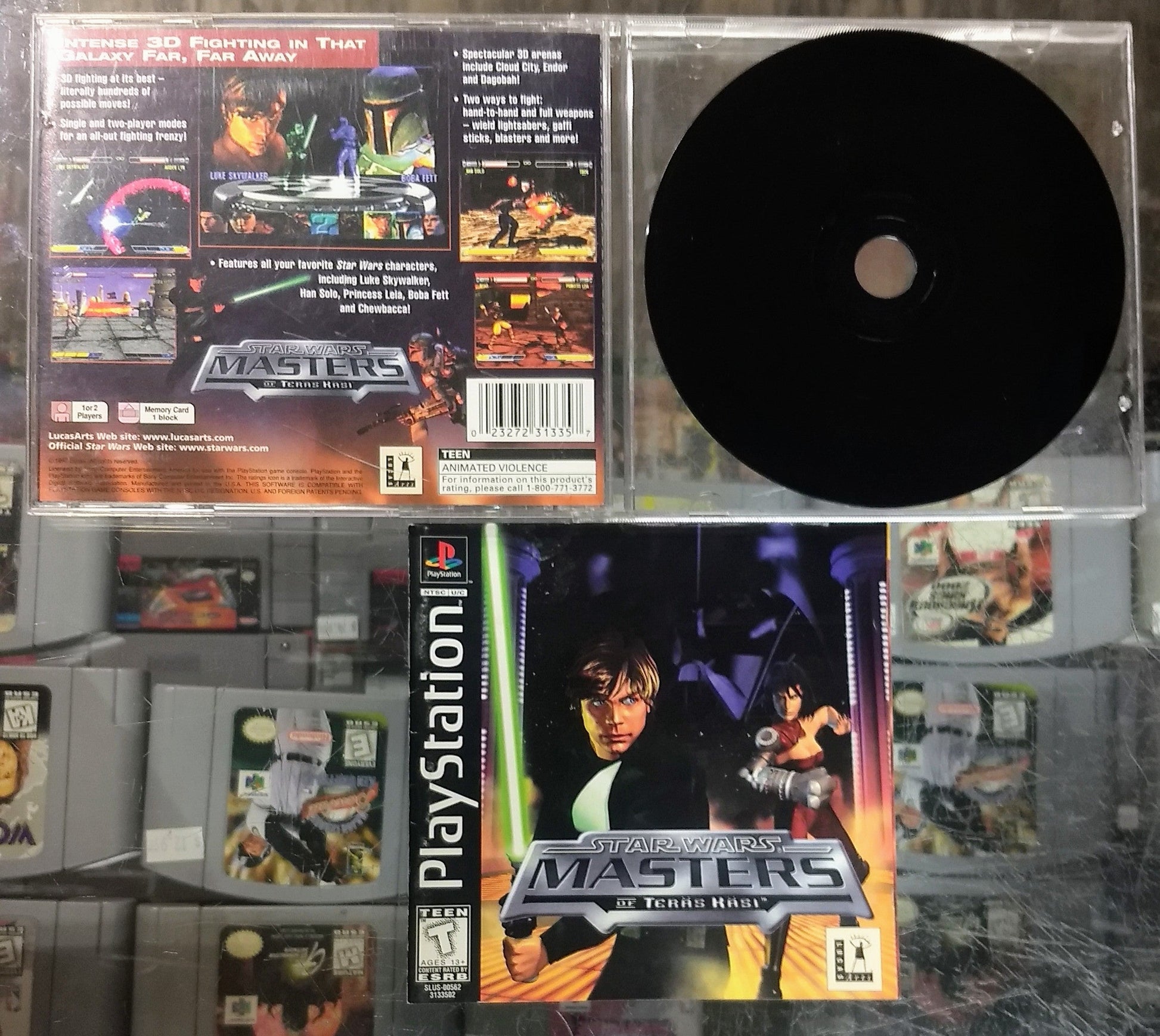 STAR WARS MASTERS OF TERAS KASI (PLAYSTATION PS1) - jeux video game-x