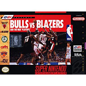 BULLS VS BLAZERS AND THE NBA PLAYOFFS SUPER NINTENDO SNES - jeux video game-x