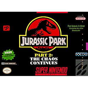 JURASSIC PARK 2 THE CHAOS CONTINUES (SUPER NINTENDO SNES) - jeux video game-x