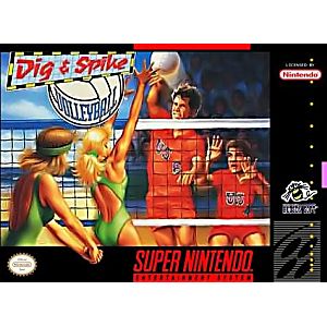 DIG AND SPIKE VOLLEYBALL (SUPER NINTENDO SNES) - jeux video game-x