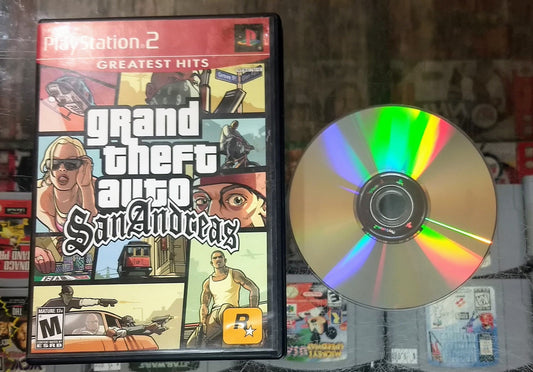 GRAND THEFT AUTO GTA SAN ANDREAS GREATEST HITS PLAYSTATION 2 PS2 - jeux video game-x