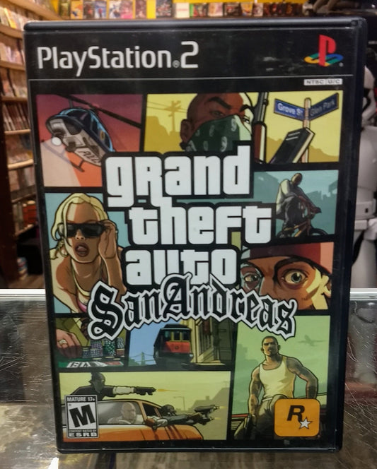 GRAND THEFT AUTO GTA SAN ANDREAS PLAYSTATION 2 PS2 - jeux video game-x