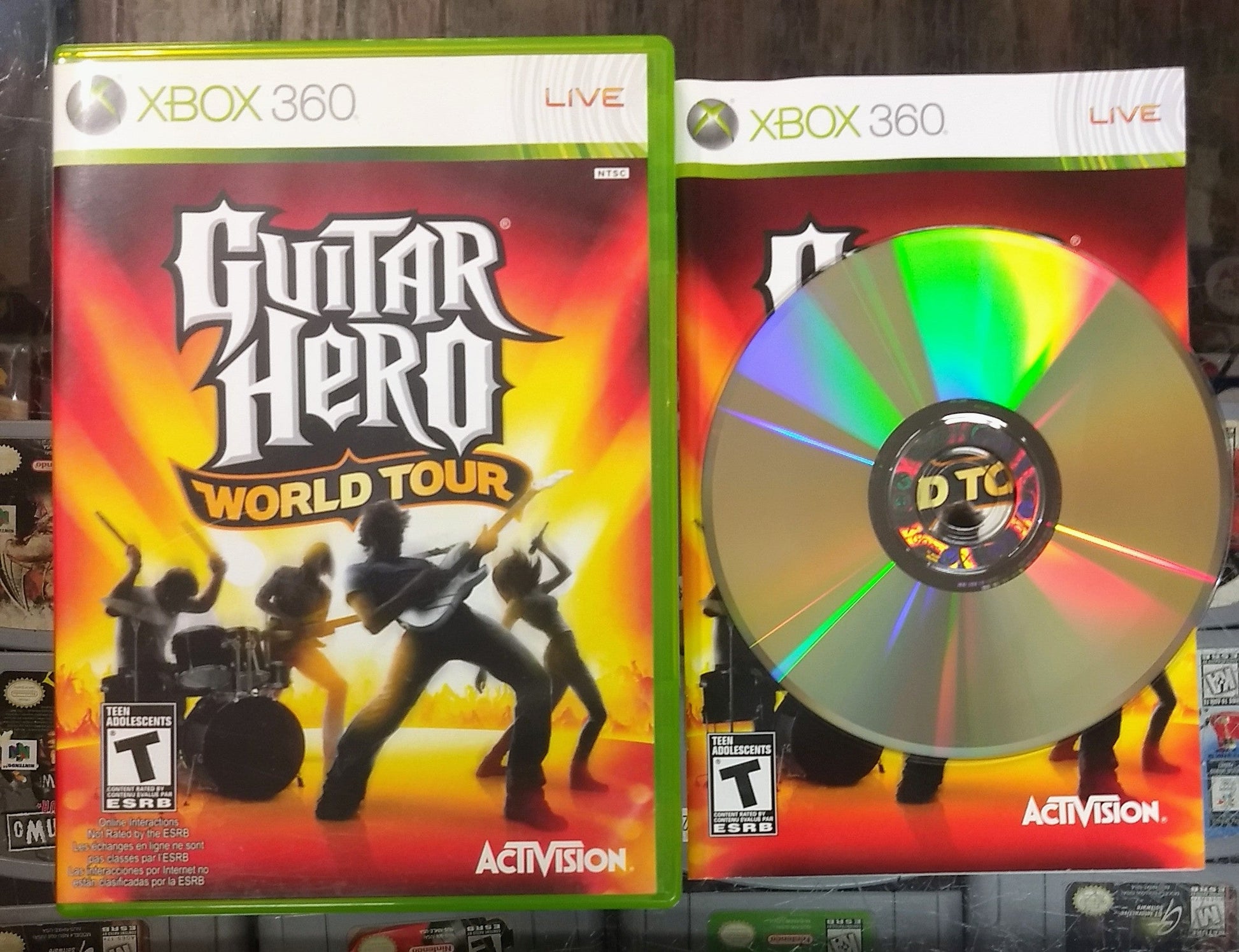 GUITAR HERO WORLD TOUR XBOX 360 X360 - jeux video game-x