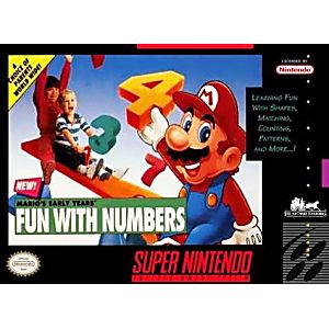 MARIO'S EARLY YEARS FUN WITH NUMBERS SUPER NINTENDO SNES - jeux video game-x