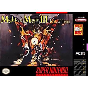 MIGHT AND MAGIC III 3 : ISLES OF TERRA (SUPER NINTENDO SNES) - jeux video game-x