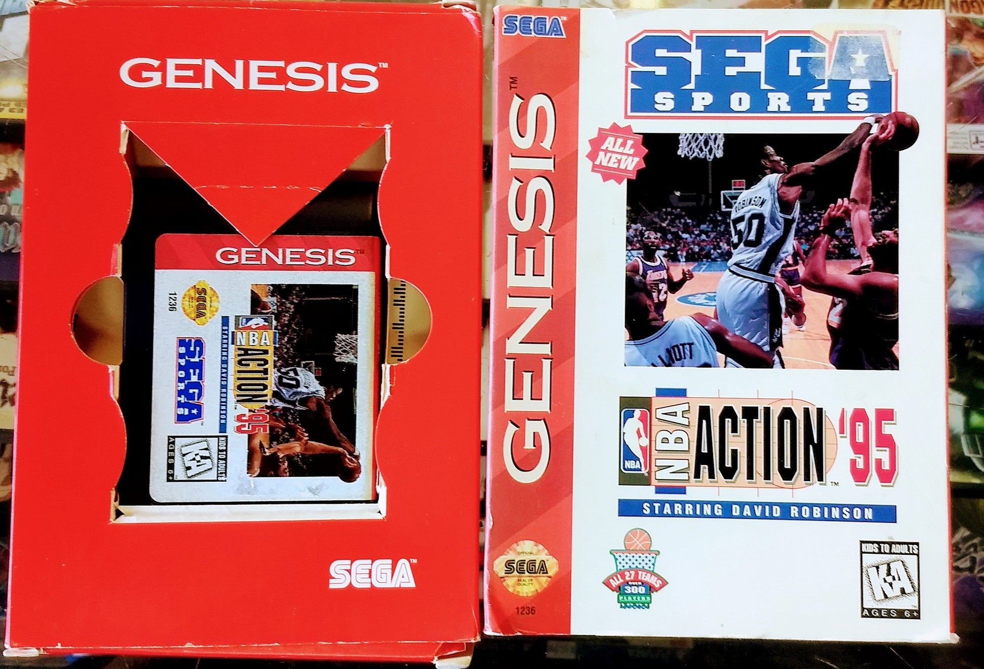 NBA ACTION '95 STARRING DAVID ROBINSON SEGA GENESIS SG - jeux video game-x