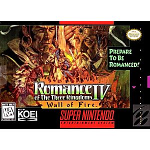 ROMANCE OF THE THREE KINGDOMS IV 4 WALL OF FIRE (SUPER NINTENDO SNES) - jeux video game-x