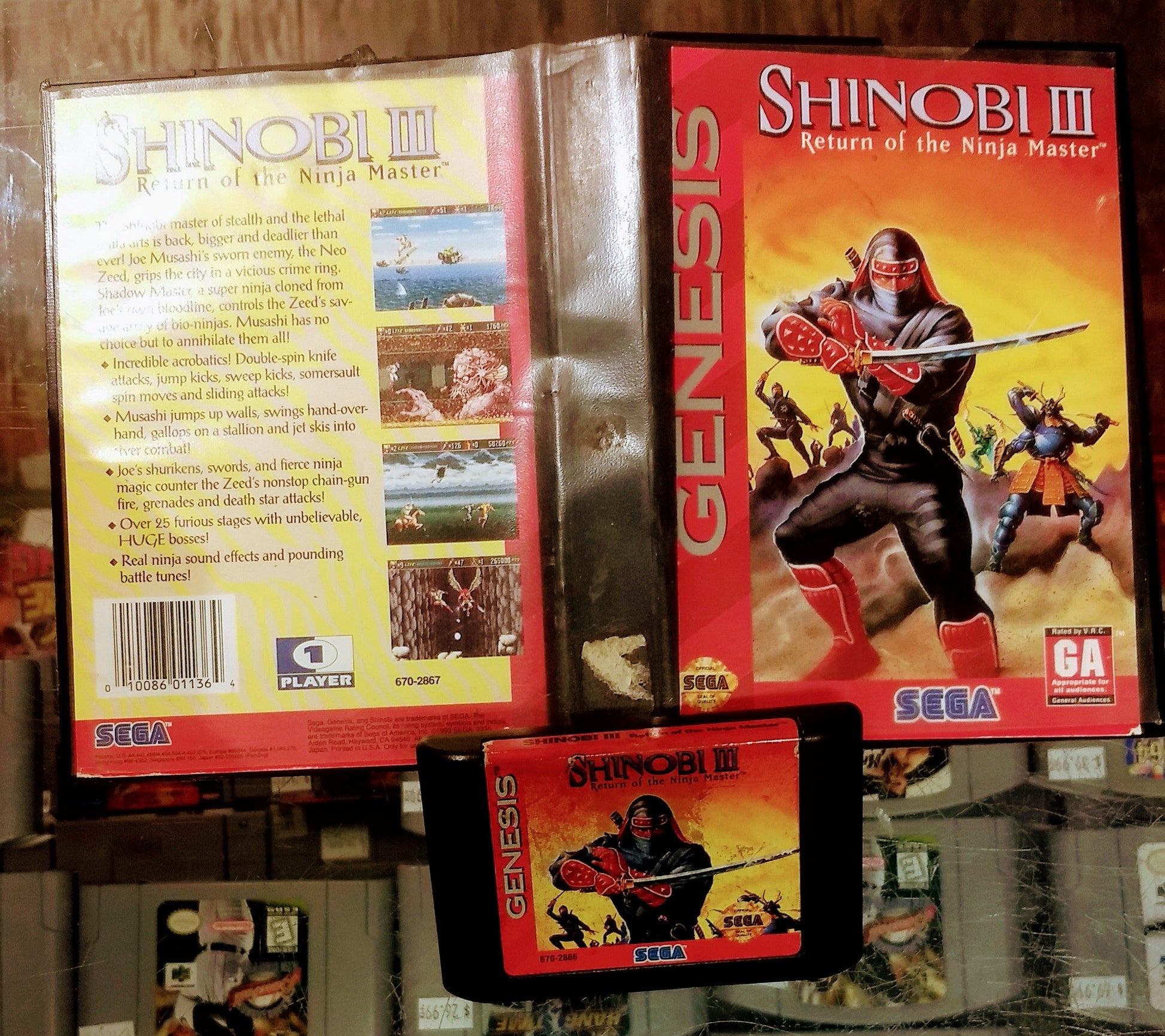 SHINOBI III 3 RETURN OF THE NINJA MASTER SEGA GENESIS SG - jeux video game-x