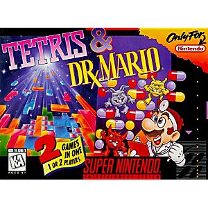 TETRIS AND DR. MARIO (SUPER NINTENDO SNES) - jeux video game-x