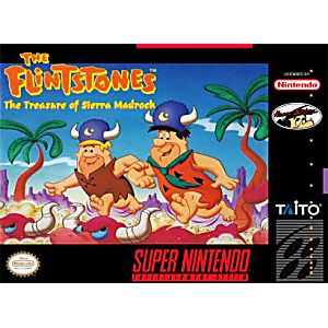 THE FLINTSTONES TREASURE OF SIERRA MADROCK (SUPER NINTENDO SNES) - jeux video game-x