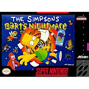 THE SIMPSONS BART'S NIGHTMARE (SUPER NINTENDO SNES) - jeux video game-x