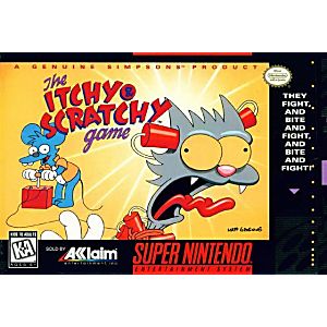THE SIMPSONS ITCHY AND SCRATCHY GAME (SUPER NINTENDO SNES) - jeux video game-x
