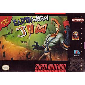 EARTHWORM JIM (SUPER NINTENDO SNES) - jeux video game-x