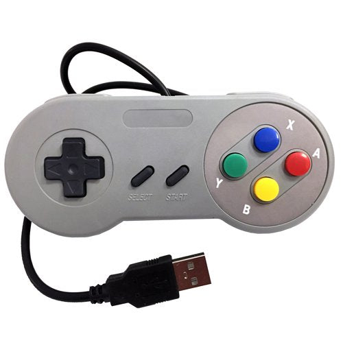 MANETTE USB STYLE SUPER NINTENDO SNES CONTROLLER - jeux video game-x