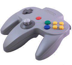 MANETTE NINTENDO 64 GRISE N64 GRAY CONTROLLER - jeux video game-x
