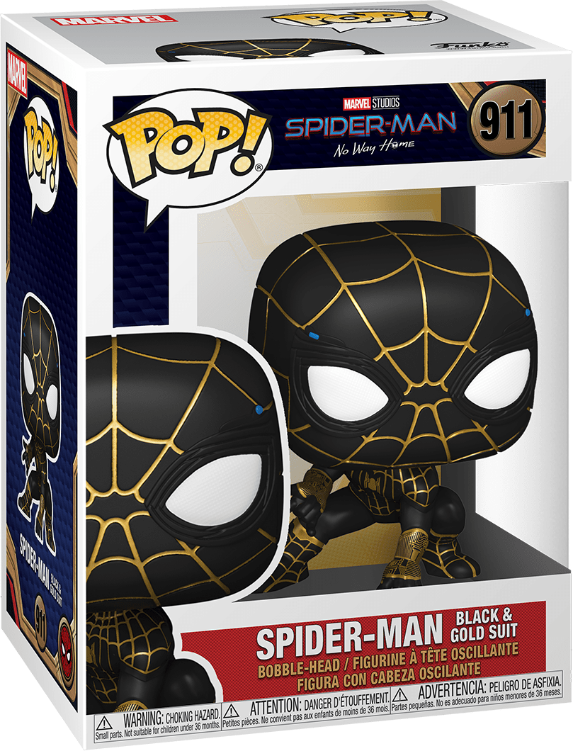 FUNKO POP! SPIDER-MAN BLACK & GOLD SUIT #911 - jeux video game-x