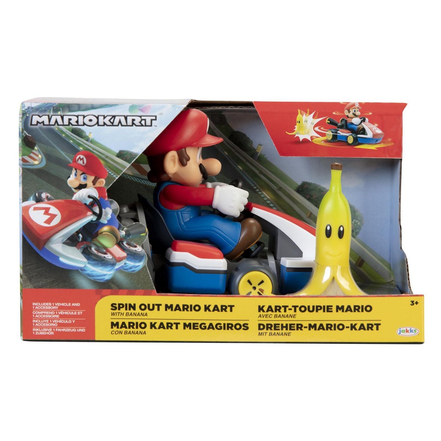 JAKKS PACIFIC MARIO KART SPIN OUT WITH BANANA - jeux video game-x