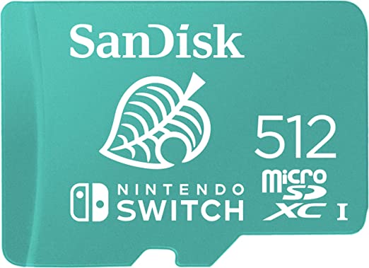 SANDISK 512GB MICROSDXC FOR NINTENDO SWITCH MICROSD CARD ANIMAL CROSSING EDITION - jeux video game-x