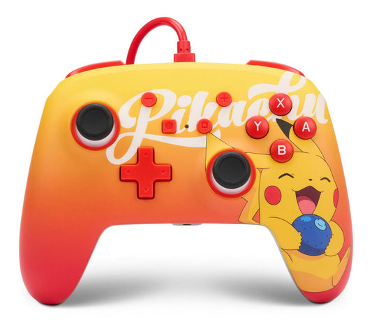 MANETTE POWERA ENHANCED WIRED CONTROLLER FOR NINTENDO SWITCH - ORAN BERRY PIKACHU - jeux video game-x