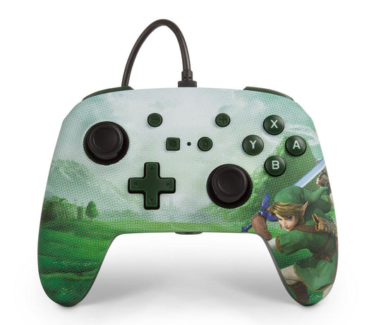 MANETTE POWERA ENHANCED WIRED CONTROLLER THE LEGEND OF ZELDA FOR NINTENDO SWITCH - LINK HYRULE - jeux video game-x